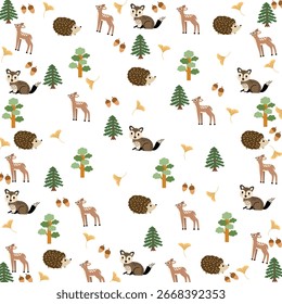 Patrones de animales y plantas forestales