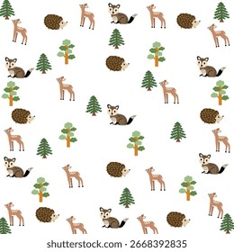 Patrones de animales y plantas forestales