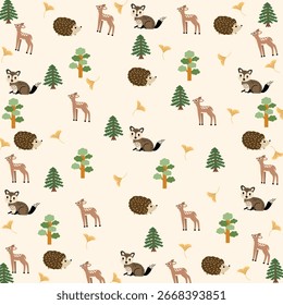 Patrones de animales y plantas forestales