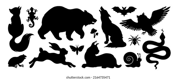 Forest animal silhouette 