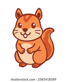 Forest animal squirrel brown illustration