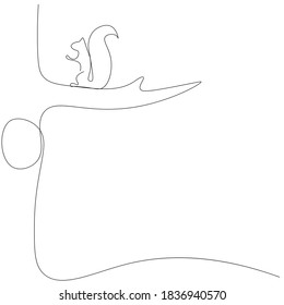 Ilustración vectorial de la ardilla animal forestal