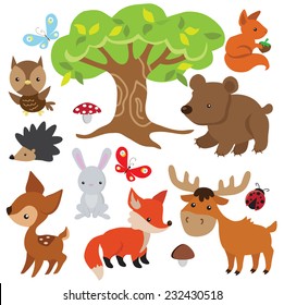 Forest animal vector illustration