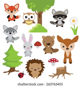 Forest animal vector illustration