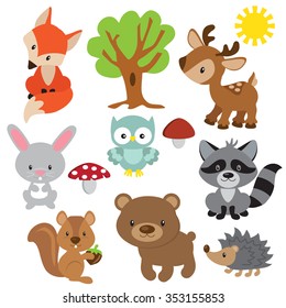 Forest animal vector illustration