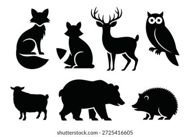 Animales forestales colección ciervo oveja
