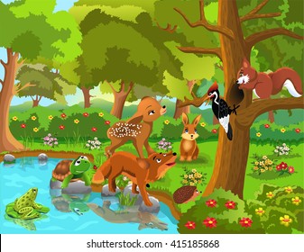 forest animals and friendship