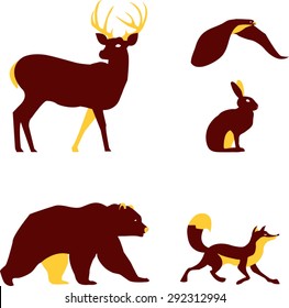 Forest animals icons