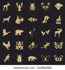 Forest animals icons set. Simple set of 25 forest animals icons for web for any design