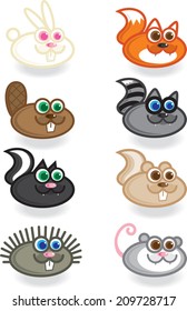 Forest Animals. Illustration icons of creatures found in the forest.