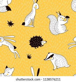 forest animals  pattern