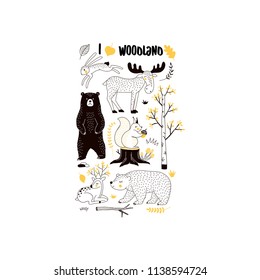 forest animals print