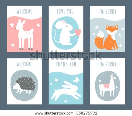 Forest Animals Sentimental Notes and Cards.
