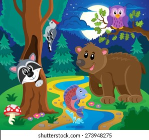 Forest animals topic image 6 - eps10 vector illustration.