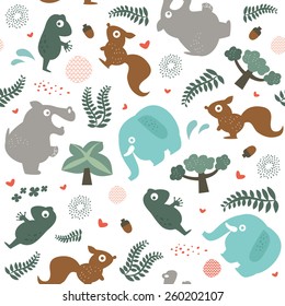 Forest animals.background 