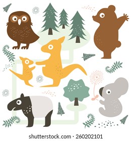 Forest animals.vector