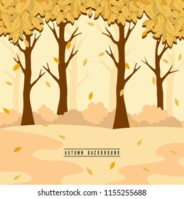 Forest autumn background
