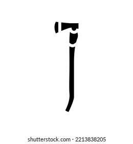 forest axe hatchet glyph icon vector. forest axe hatchet sign. isolated symbol illustration