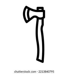 forest axe hatchet line icon vector. forest axe hatchet sign. isolated contour symbol black illustration