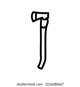 Waldax Luke Linie Symbol Vektorgrafik. Brutschild der Waldaxt. isoliertes Kontursymbol
