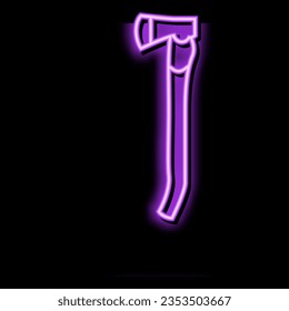 forest axe hatchet neon light sign vector. forest axe hatchet illustration