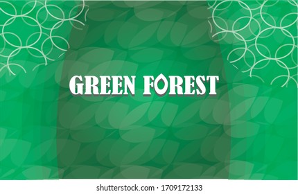 forest background design. green nature pattern. very suitable for use as background, wallpaper, sticker, greeting cards, banner, and others