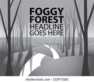 Forest Background. EPS 8 vector, grouped for easy editing. No open shapes or paths.