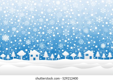 forest background with houses