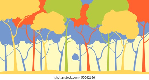Forest background in pastel tones