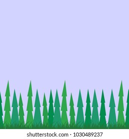 Forest background, seamless border, endless design