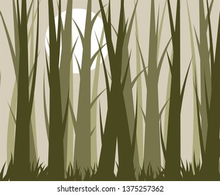 Forest Background Vector 