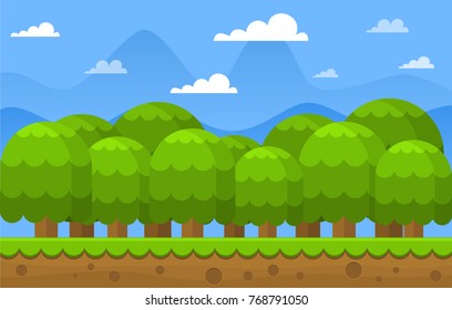 Forest background for video games
