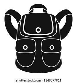 Forest backpack icon. Simple illustration of forest backpack vector icon for web design isolated on white background
