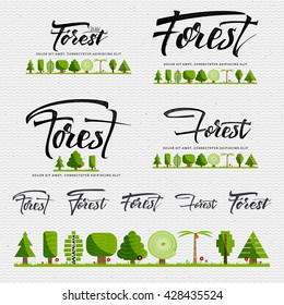 Forest - badge, sticker can be used to design websites, clothes, advertising