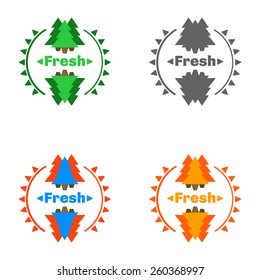 Forest badges with fresh air. 