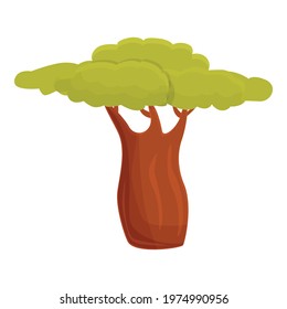 Forest baobab icon. Cartoon of Forest baobab vector icon for web design isolated on white background