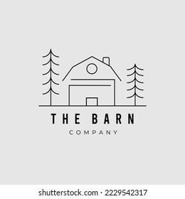 forest barn logo vector illustration design