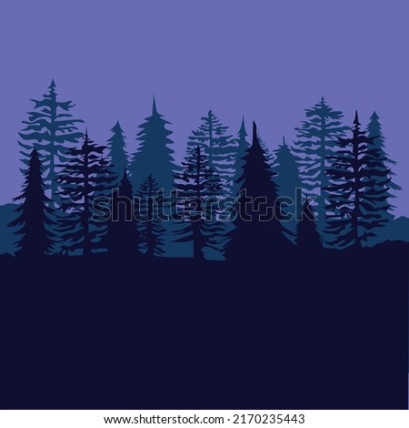 forest with black and scary trees