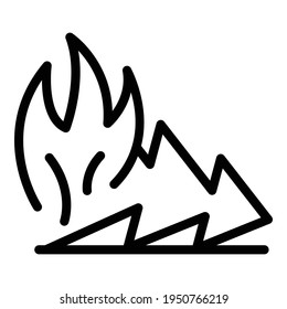 Forest blaze icon. Outline forest blaze vector icon for web design isolated on white background