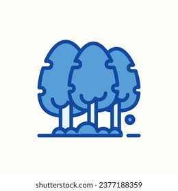 forest blue icon, isolated icon in light background, perfect for website, blog, logo, graphic design, social media, UI, mobile app