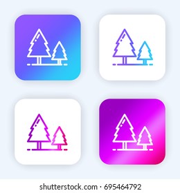 Forest bright purple and blue gradient app icon