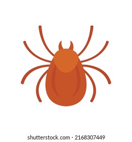 Forest bug icon. Flat illustration of forest bug vector icon isolated on white background