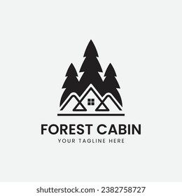 forest cabin logo icon template vector illustration design