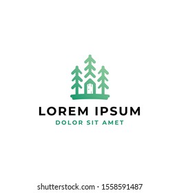Forest Cabin Logo Template EPS 10