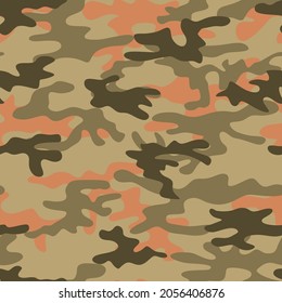 Forest camouflage. Active recreation. Vector.