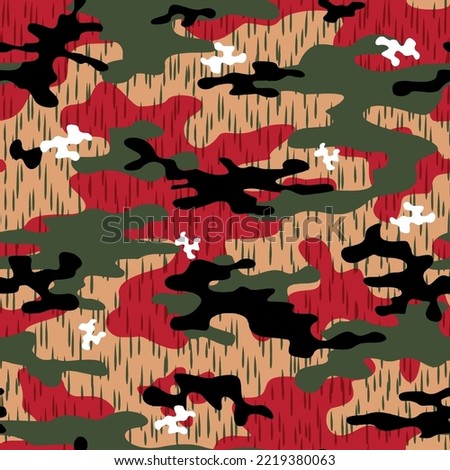Forest camouflage background, army vector pattern, stylish street print.