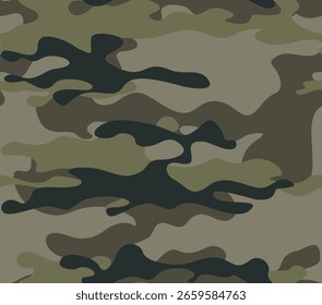 
Camuflaje del bosque de color caqui patrón ejército de fondo sin fisuras