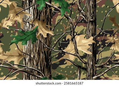 Forest camouflage pattern with Realtree accents for outdoor gear