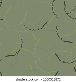 Forest camouflage of various shades of green colors. It is a colorful seamless pattern that can be used as a camo print for clothing and background and backdrop or computer wallpaper