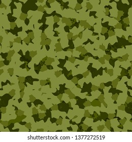 Forest camouflage of various shades of green colors. It is a colorful seamless pattern that can be used as a camo print for clothing and background and backdrop or computer wallpaper